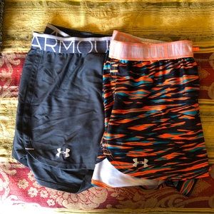 Two Under Armour Women’s Medium Shorts